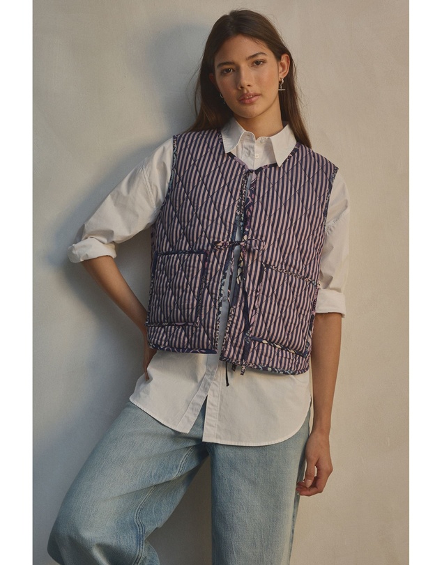 NEXT - Padded Reversible Tie Front Gilet