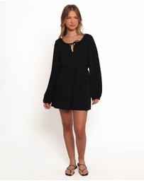 Petal & Pup - Shyre Tie Waist Playsuit - Black