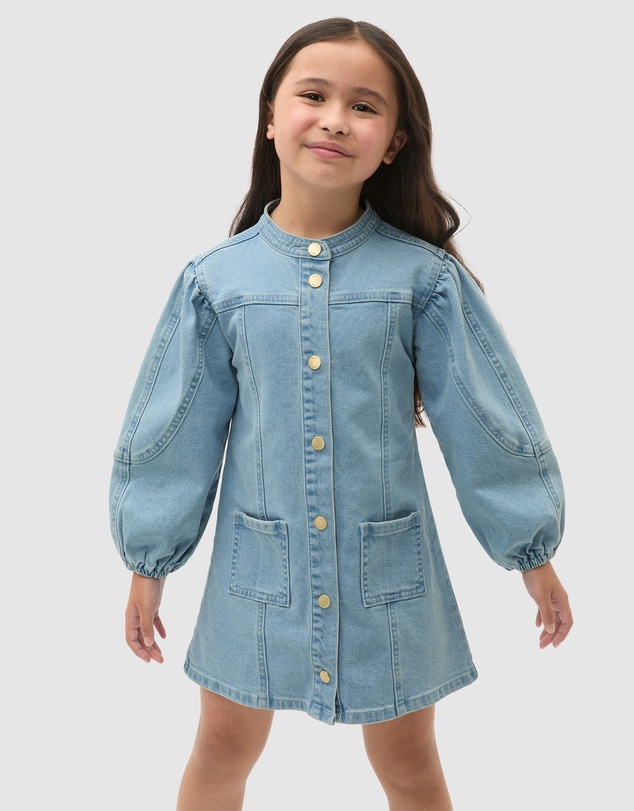 Panelled Denim Dress by Seed Heritage Online | THE ICONIC