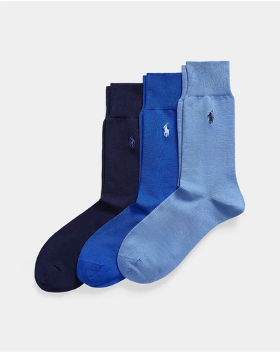 Polo Ralph Lauren - Cotton-Blend Trouser Socks 3-Pack