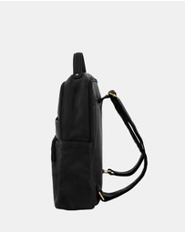 Pierre Cardin - Pierre Cardin Rustic Leather Business Backpack/Computer Bag