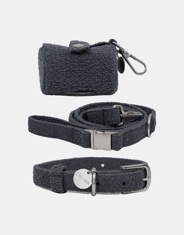 Lilly + Dash - Dog Walking Set – Matching Leash, Waste Bag Holder and Collar