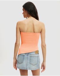 Cotton On - Asymmetric Ruched Bandeau Top