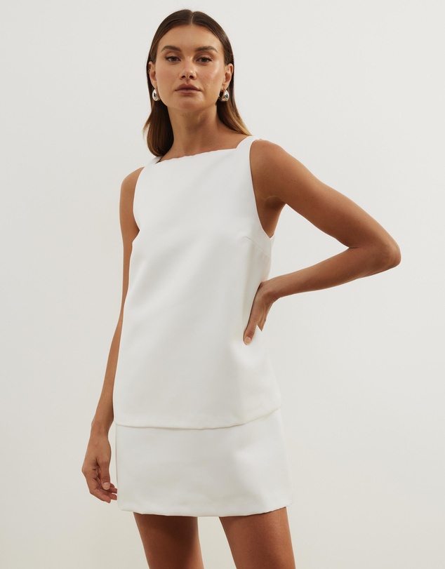 Atmos&Here - Daisy Layered Satin Mini Dress