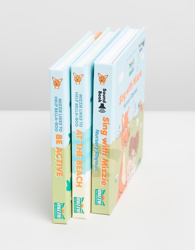 Mizzie The Kangaroo - Books, Books, Books - Baby Gift Set