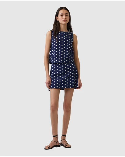 GAP - Mid Rise Linen Skort
