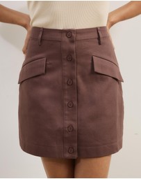 Atmos&Here - Laura Cotton Twill Mini Skirt