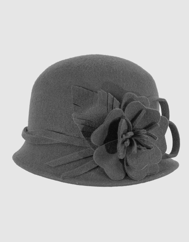 Max Alexander - Winter Felt Black Cloche Hat
