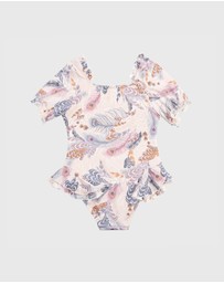 Aqua Blu Kids - Plumeria Short Sleeve One Piece - Kids