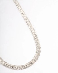 Lovisa - Silver Mixed Round Diamante Belt
