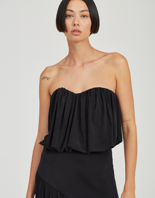 Third Form - Withheld Strapless Floor Length Dress