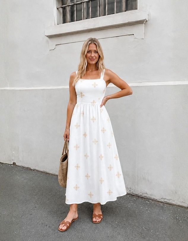 Esther & Co - Atasha Dress - White Print