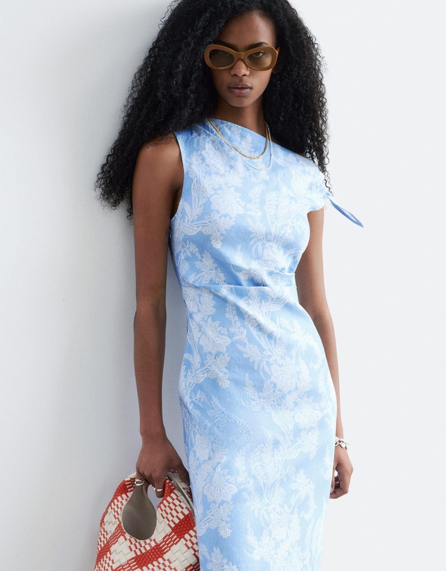 & Other Stories - Asymmetric Paisley Midi Dress