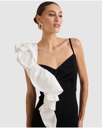 Romance by Honey and Beau - Trevia Shoulder Frill Dress