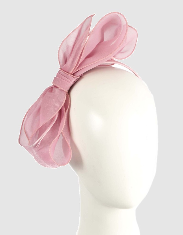 Max Alexander - Pink Organza Bow Fascinator