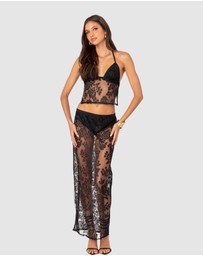 EDIKTED - Bess Open Back Sheer Lace Top