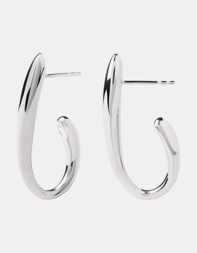 PDPAOLA - Volta Silver Hoop Earrings