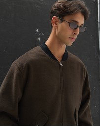 AERE - Wool Blend Bomber Jacket