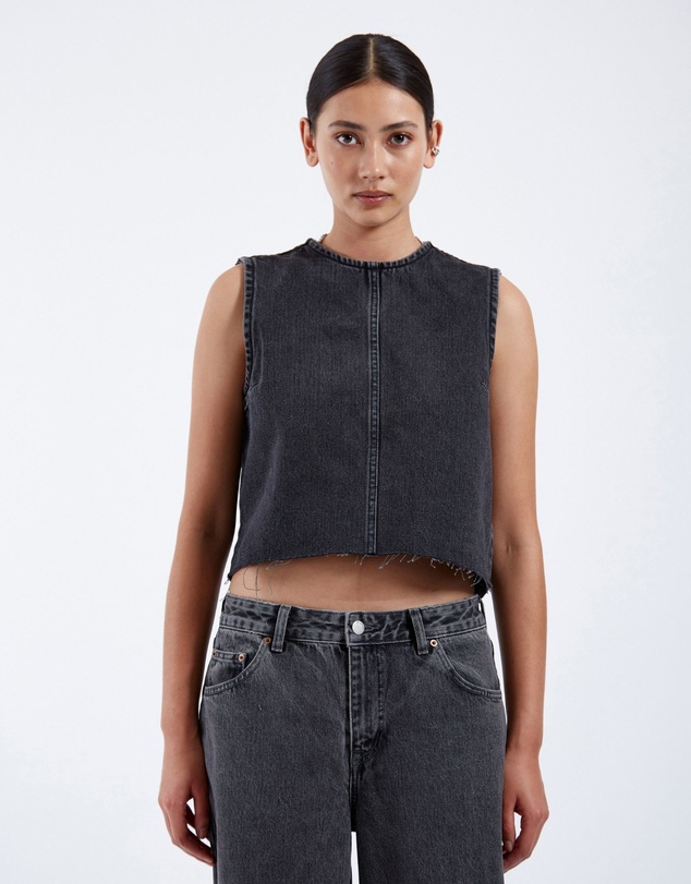 Dr Denim - Erin Top Retro Black