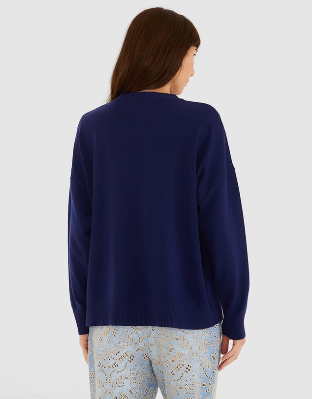 Farm Rio - Love Birds Embroidery Sweater
