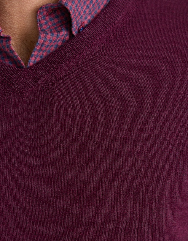 Oxford - Basic V-Neck Pure Wool Pullover