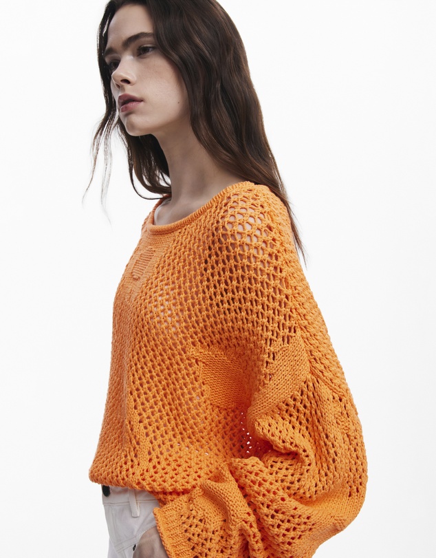 Desigual - Flowy openwork sweater