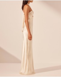 Shona Joy - La Lune Ruched Halter Maxi Dress
