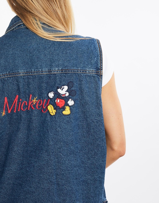 Vintage by The Real Deal - Pre Loved - Vintage 90s Disney Mickey Mouse Denim Vest