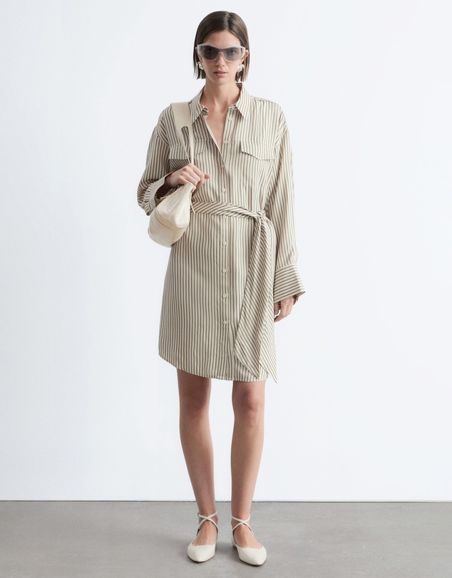 & Other Stories - Tie-Belt Mini Shirt Dress