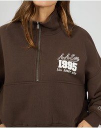 All About Eve - Eve Team 1/4 Zip Brown