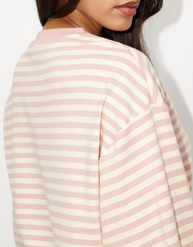Dazie - Alana Stripe Oversized Long Sleeve Top