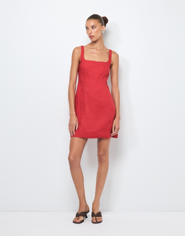 AERE - Clara Linen Mini Dress