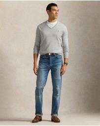 Polo Ralph Lauren - Slim Fit Cotton V-Neck Sweater