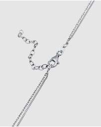 Elli Jewelry - Necklace Layer Circle Moonstone 925 Sterling Silver