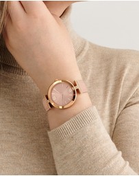 Ted Baker - Ted Baker Darbey - Rose Gold Tone & Pink Leather