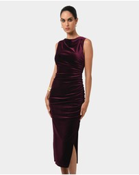 Forcast - Cory Draped Midi Dress