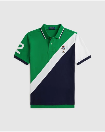 Polo Ralph Lauren - Polo Bear Cotton Mesh Polo Shirt - Teens