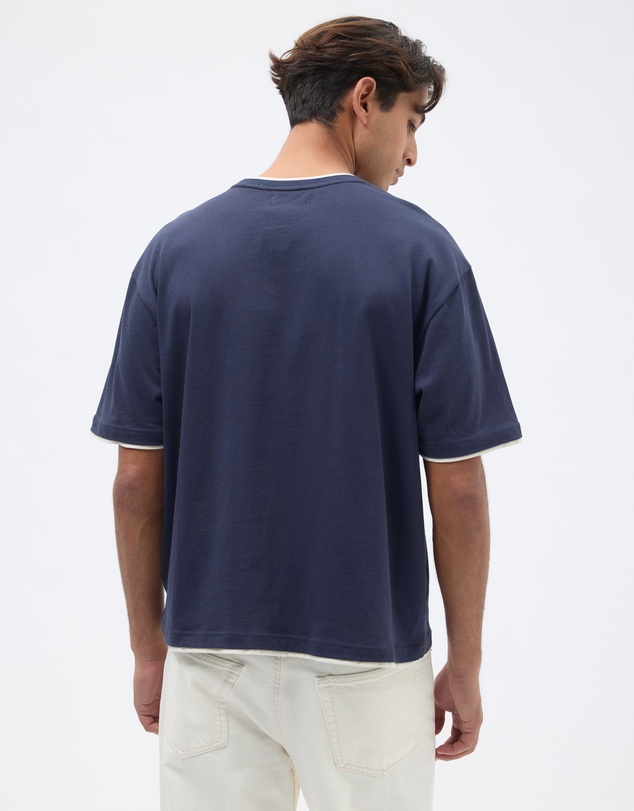 AERE - Contrast Layered T Shirt
