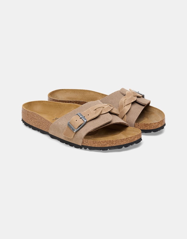 Birkenstock - Oita Braided Taupe Suede Leather Narrow - Unisex