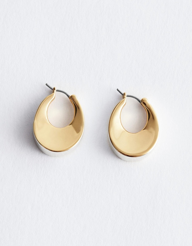 & Other Stories - Two-Toned Bell Hoop Earrings