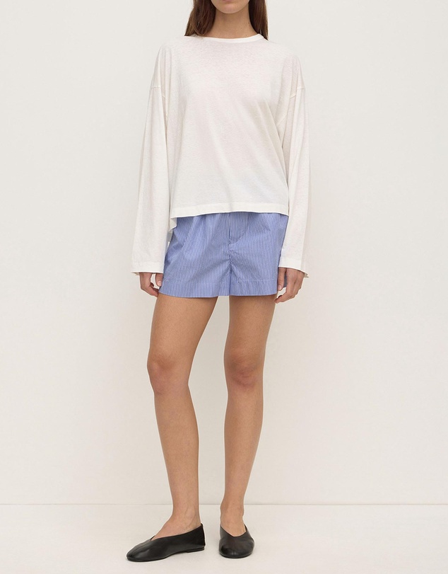 Assembly Label - Ava Stripe Cotton Poplin Shorts