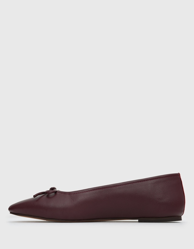 Betts - Caroline Leather Bow Ballet Flats