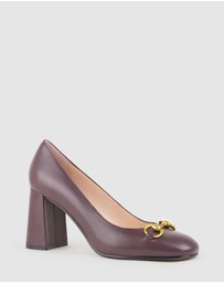 Edward Meller - BAILEY85 Block Heel Pump with Trim
