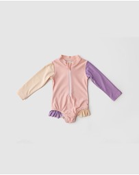 WITH LOVE FOR KIDS - Frills Long Sleeve Swimmers - Babies - Kids