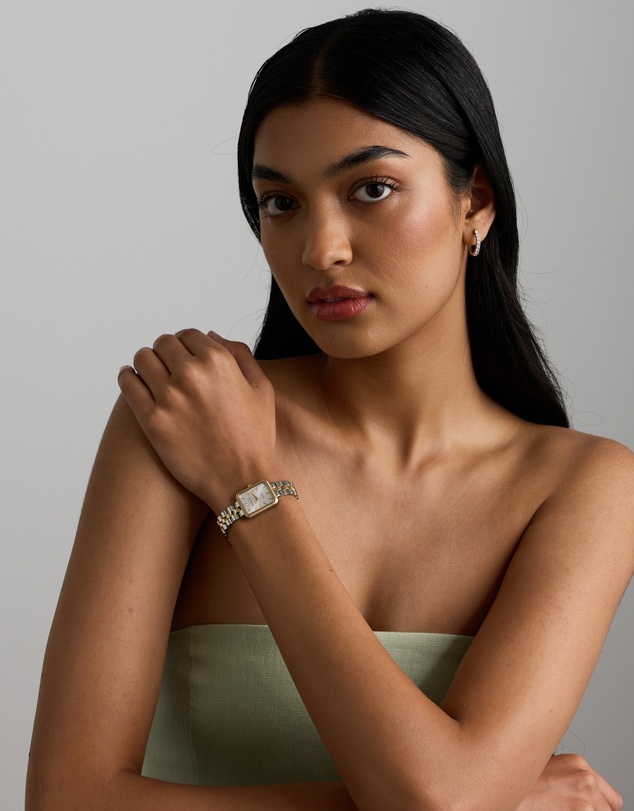 Michael Hill - Women's 0.20 Carat TW Diamond Bezel Watch in Gold Tone Stainless Steel