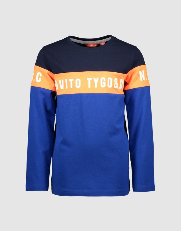 TYGO&vito - Long Sleeve Colour Block Tee - Kids-Teens