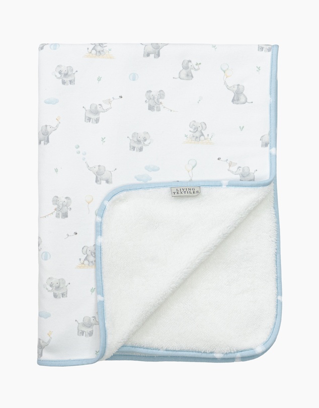 Living Textiles - Sherpa Blanket - Elephant Playtime