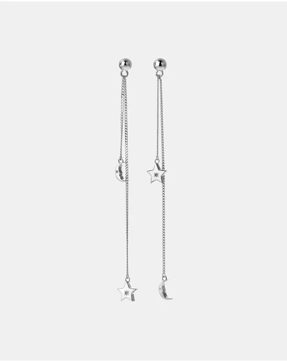 Karen Walker - Moon & Star Pendulum Earrings