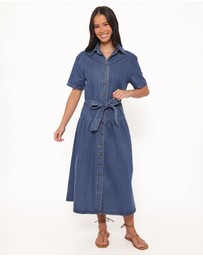 Petal & Pup - Tova Midi Dress - Blue