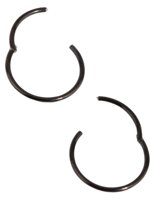 Lovisa - Matte Black Surgical Steel 10mm Sleeper Earrings